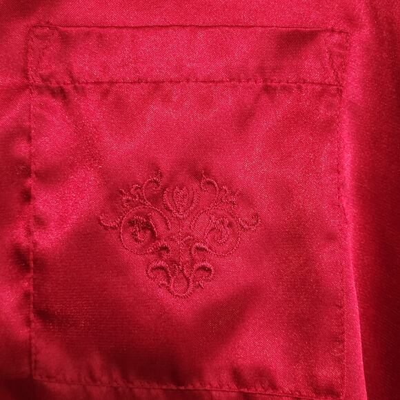 Valerie Stevens Womens Button Up Satin Top Size M Comfort Soft Feminine Sexy - Picture 6 of 9